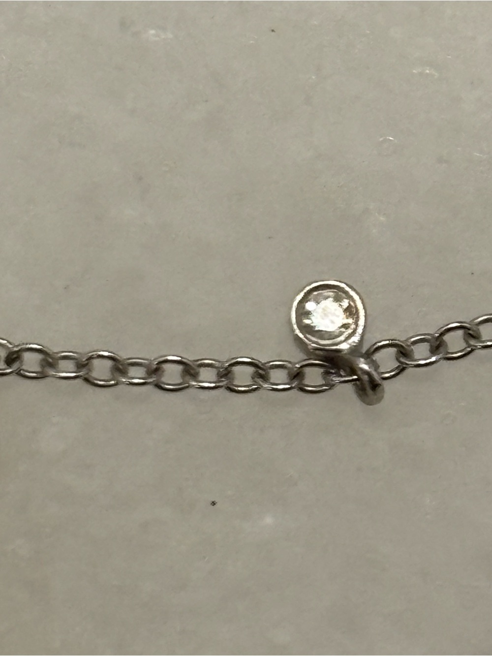 Meira T Silver Tiny Drop Charm Necklace - Picture 2 of 5